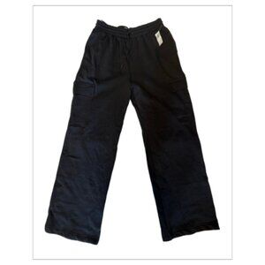 NWT Black OLD NAVY SoComfy Cargo Sweatpants Size M (BB0410)